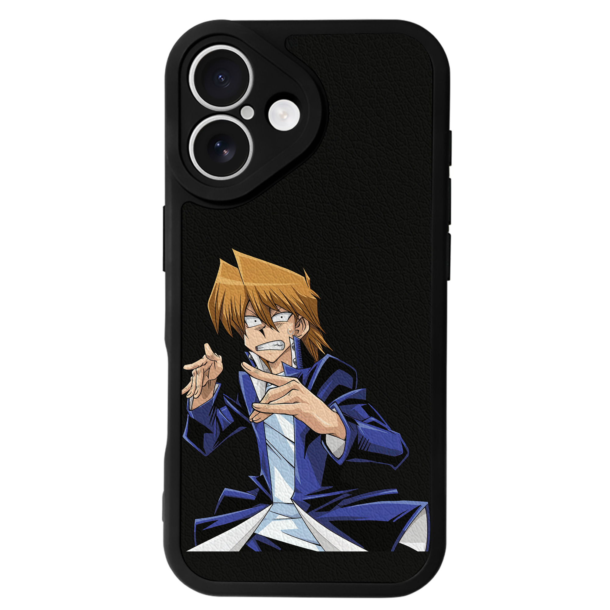 （画像用） 遊☆戯☆王 Yu-Gi-Oh! 【iPhone 16シリーズ対応】シリコンスマホケース（レザー調） 材質：シリコン